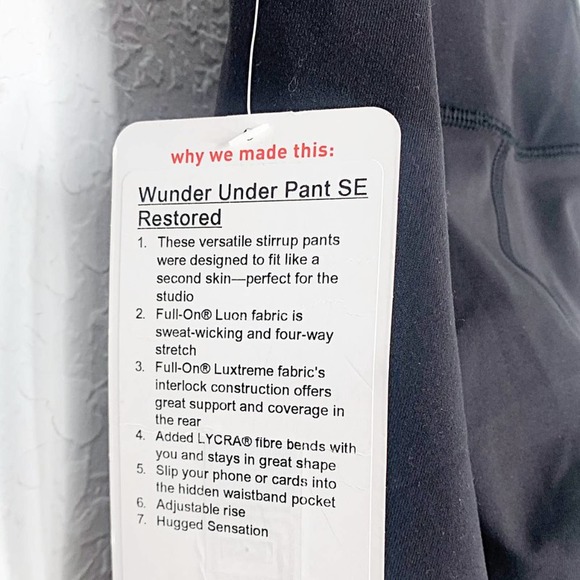 Lululemon Special Edition Wunder Under Stirrup Pant in Black Herringbon - Picture 6 of 6